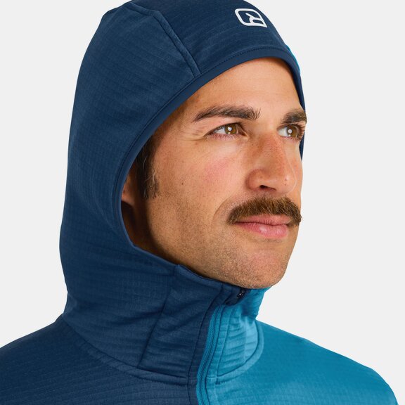 ORTOVOX FLEECE LIGHT GRID ZN HOODY M | Pullover | ORTOVOX